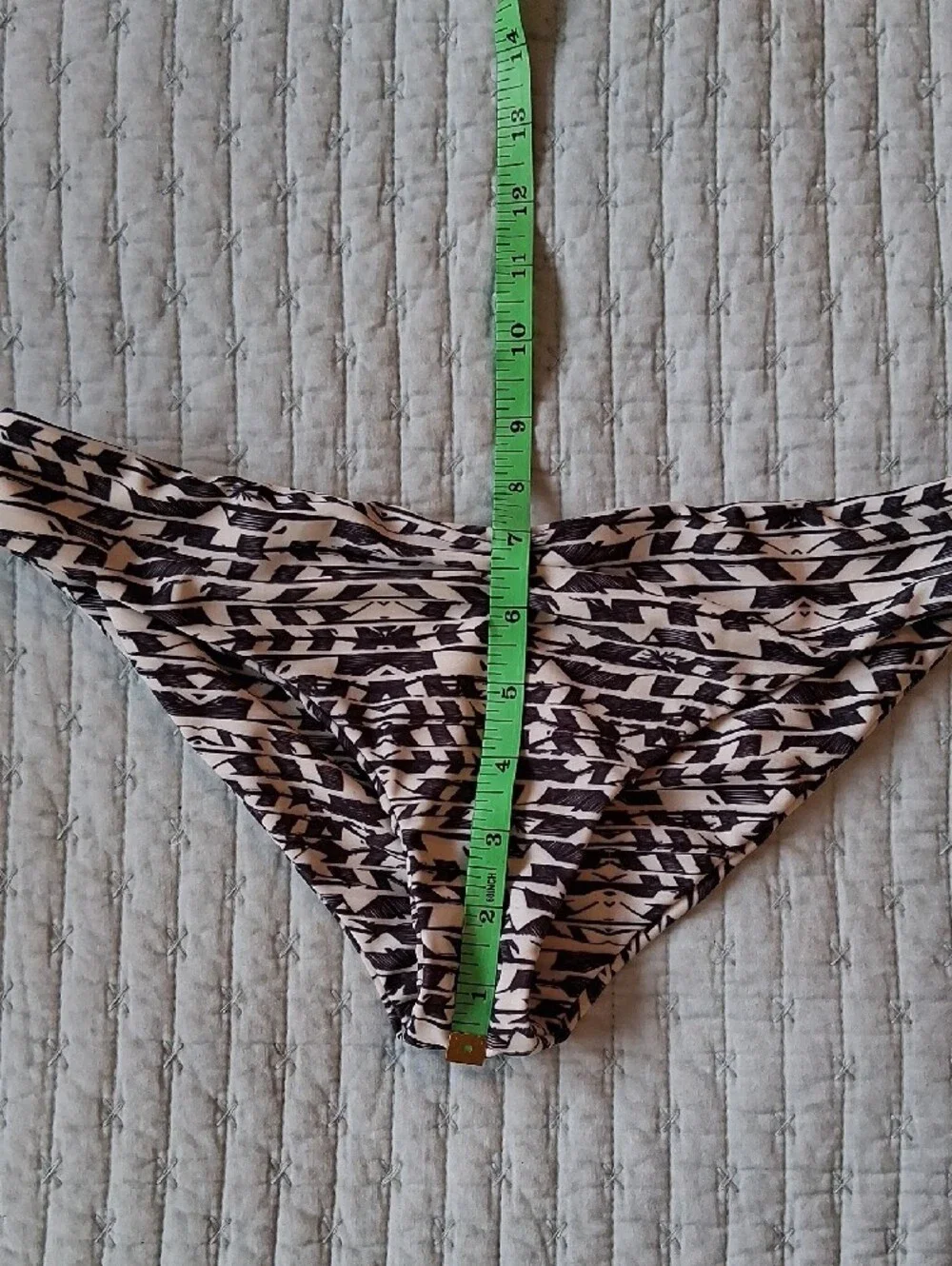 Boys + Arrows Black and Cream Abstract Arrow Print Bikini Bottoms RARE